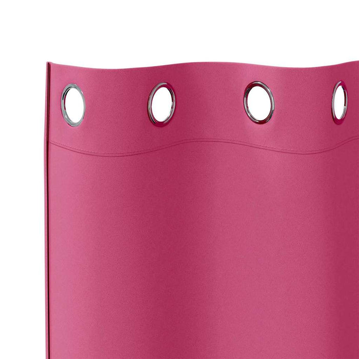 Perdele cu perdele 2 pcs Roz intens 225 x 140 cm Poliester - WALTI WALTI