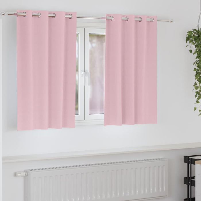 Perdele cu perdele 2 pcs Roz bebeluș 140 x 140 cm Poliester - WALTI WALTI