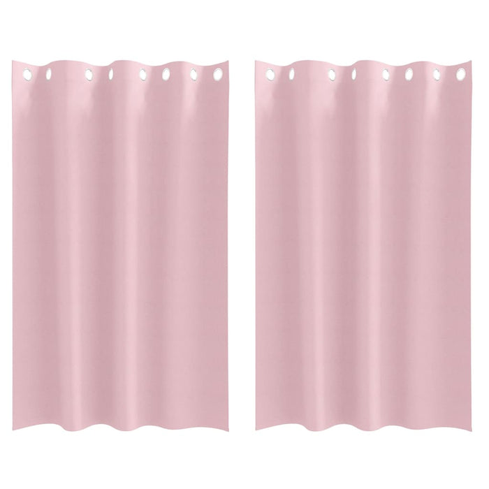 Perdele cu perdele 2 pcs Roz bebeluș 175 x 140 cm Poliester - WALTI WALTI