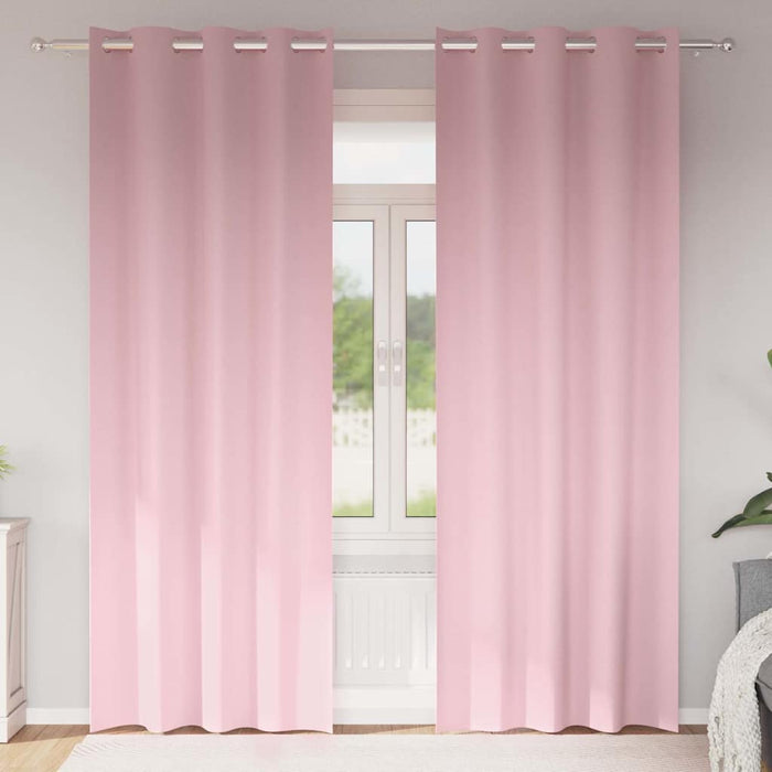 Perdele cu perdele 2 pcs Roz bebeluș 260 x 140 cm Poliester - WALTI WALTI
