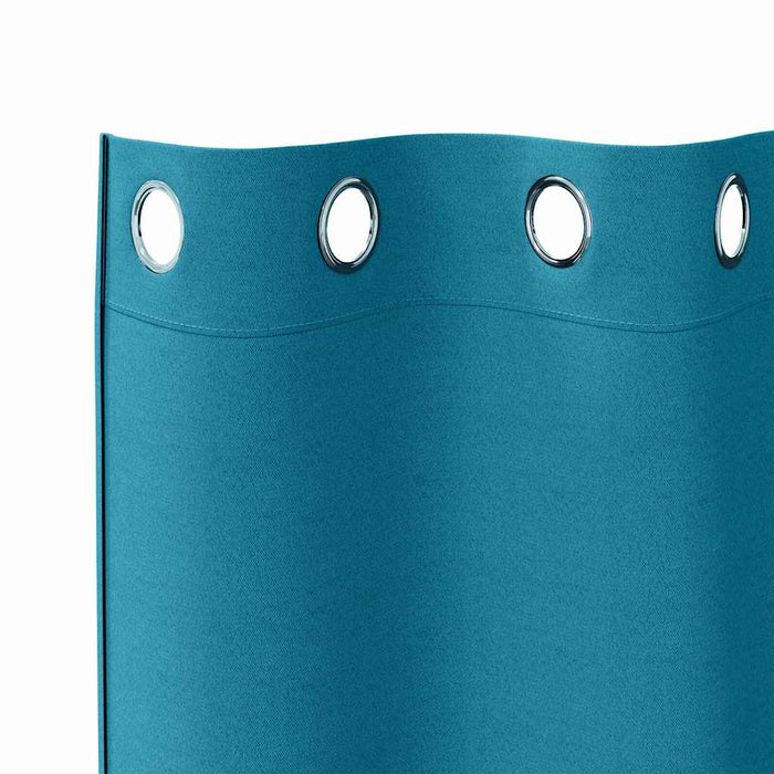Perdele cu perdele 2 pcs Turcoaz 260 x 140 cm Poliester - WALTI WALTI