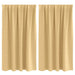 Perdele cu perdele 2 pcs Bej 140 x 140 cm Poliester - WALTI WALTI