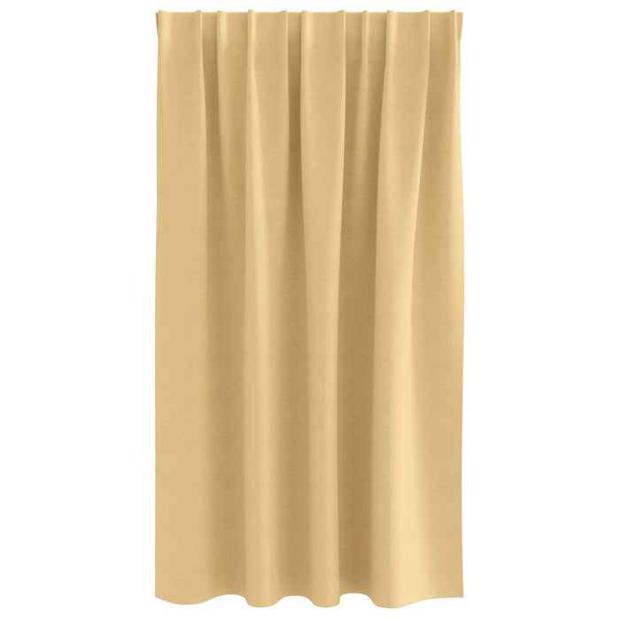 Perdele cu perdele 2 pcs Bej 140 x 140 cm Poliester - WALTI WALTI