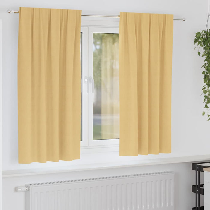 Perdele cu perdele 2 pcs Bej Poliester - WALTI WALTI
