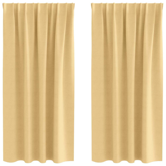Perdele cu perdele 2 pcs Bej Poliester - WALTI WALTI