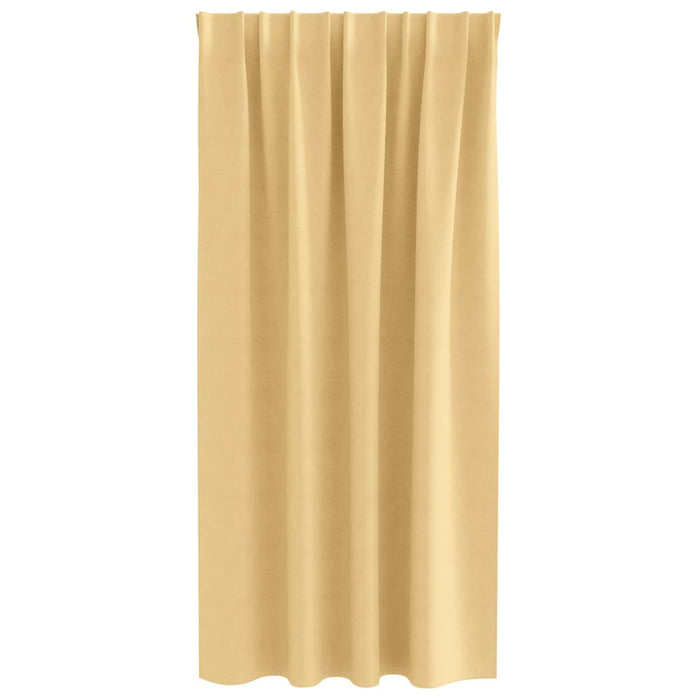 Perdele cu perdele 2 pcs Bej Poliester - WALTI WALTI