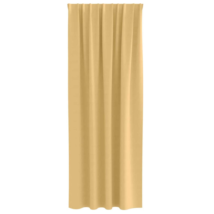 Perdele cu perdele 2 pcs Bej 260 x 140 cm Poliester - WALTI WALTI