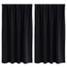 Perdele cu perdele 2 pcs Negru Poliester - WALTI WALTI