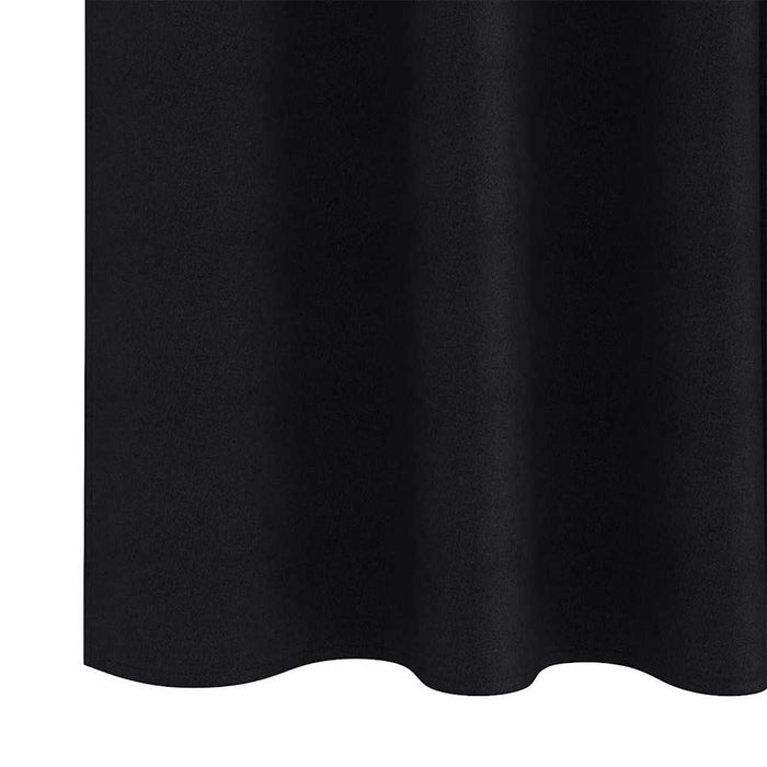 Perdele cu perdele 2 pcs Negru Poliester - WALTI WALTI