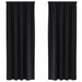 Perdele cu perdele 2 pcs Negru Poliester - WALTI WALTI