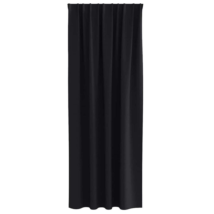 Perdele cu perdele 2 pcs Negru Poliester - WALTI WALTI