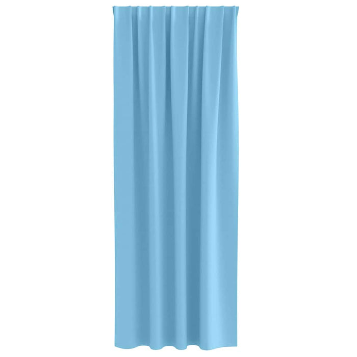 Perdele 2 pcs Albastru deschis 260 x 140 cm Poliester - WALTI WALTI