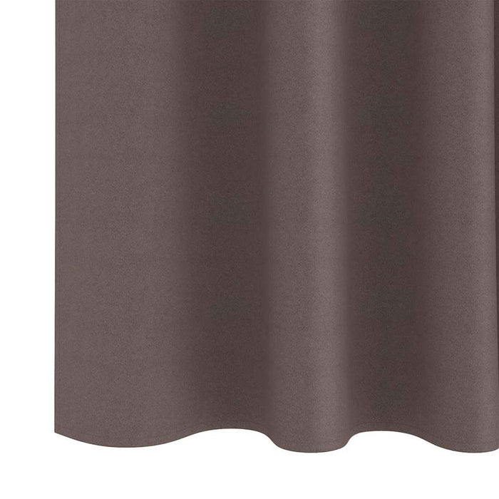 Perdele cu perdele 2 pcs Maro închis Poliester - WALTI WALTI