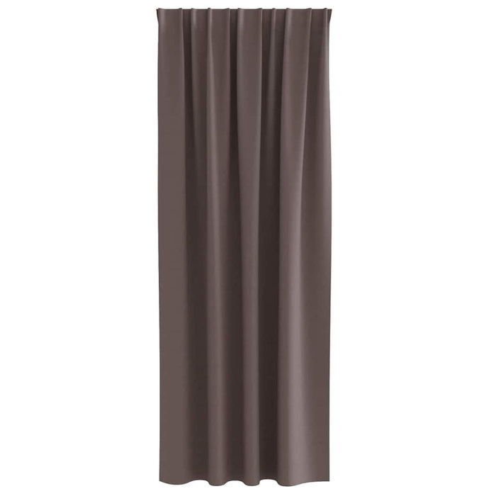 Perdele cu perdele 2 pcs Maro închis Poliester - WALTI WALTI