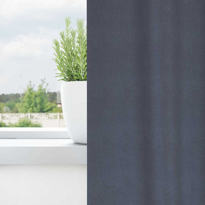 Perdele Opaque cu Inel 2 pcs Antracit 140 x 140 cm Poliester - WALTI WALTI