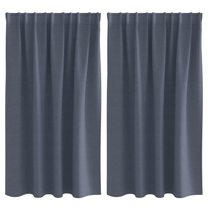 Perdele Opaque cu Inel 2 pcs Antracit 140 x 140 cm Poliester - WALTI WALTI