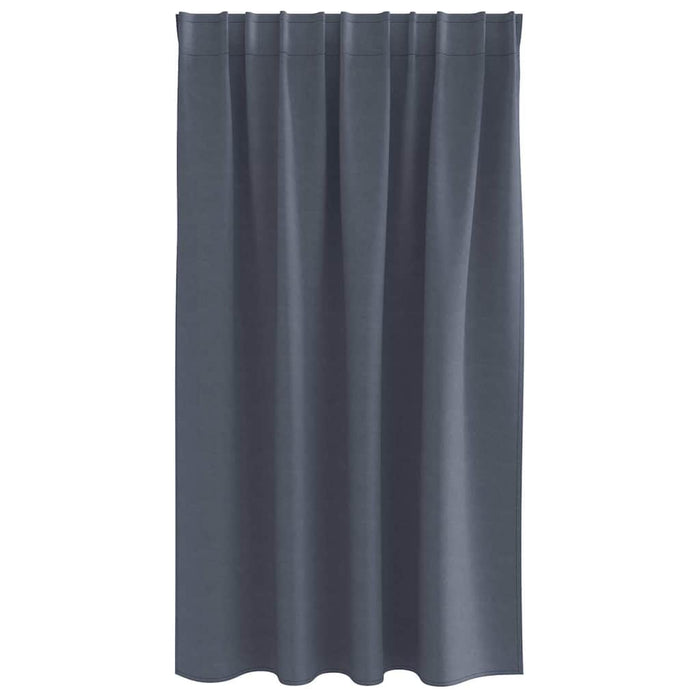 Perdele Opaque cu Inel 2 pcs Antracit 140 x 140 cm Poliester - WALTI WALTI