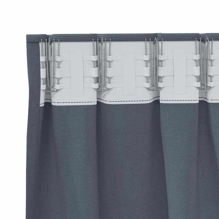Perdele cu perdele 2 pcs Antracit Poliester - WALTI WALTI