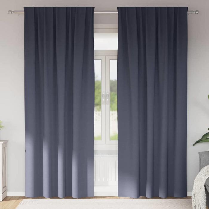 Perdele cu perdele 2 pcs Antracit Poliester - WALTI WALTI