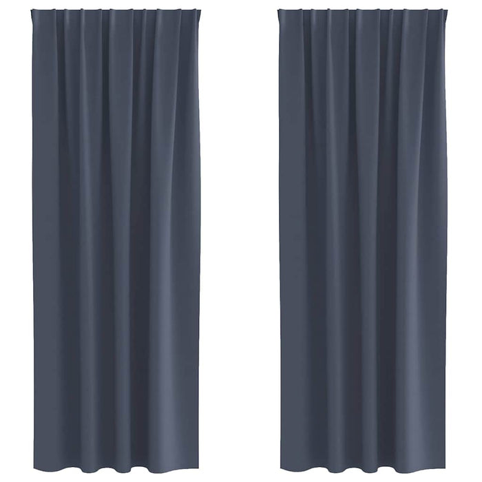 Perdele cu perdele 2 pcs Antracit Poliester - WALTI WALTI