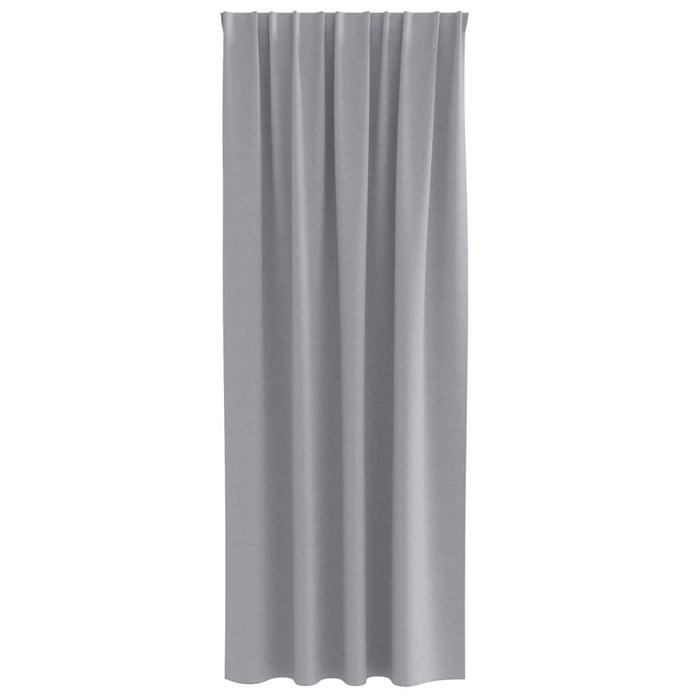 Perdele cu perdele 2 pcs Gri deschis 260 x 140 cm Poliester - WALTI WALTI