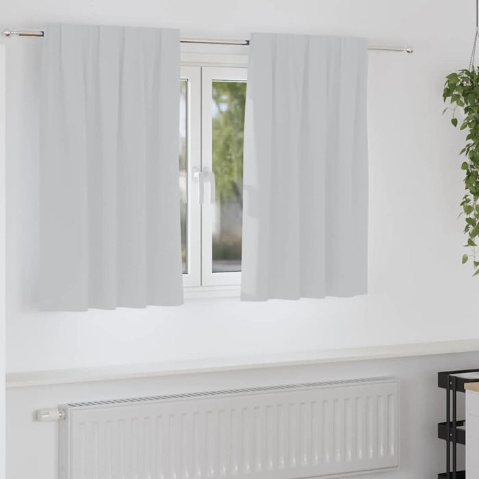 Perdele Opaque cu Inel 2 pcs Gri Deschis 140 x 140 cm Poliester - WALTI WALTI