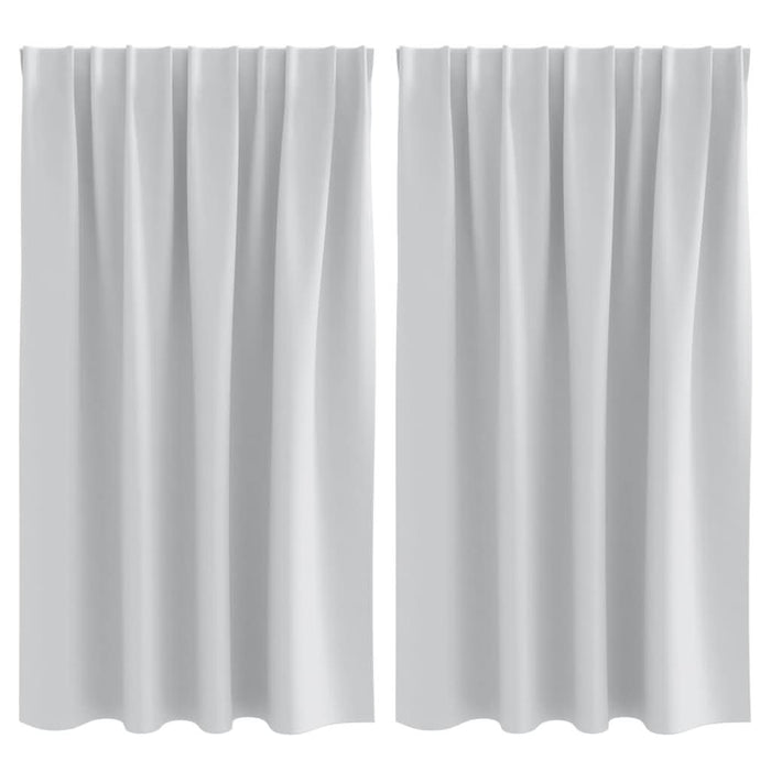 Perdele Opaque cu Inel 2 pcs Gri Deschis 140 x 140 cm Poliester - WALTI WALTI