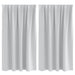 Perdele Opaque cu Inel 2 pcs Gri Deschis 140 x 140 cm Poliester - WALTI WALTI