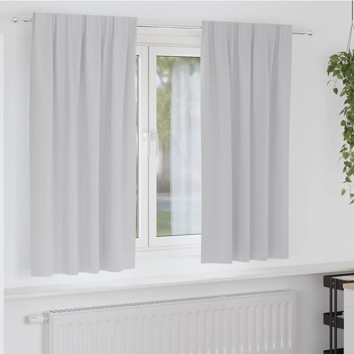 Perdele cu perdele 2 pcs Gri deschis Poliester - WALTI WALTI