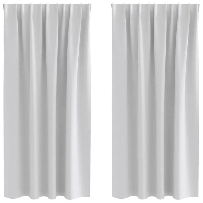 Perdele cu perdele 2 pcs Gri deschis Poliester - WALTI WALTI