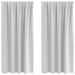 Perdele cu perdele 2 pcs Gri deschis Poliester - WALTI WALTI