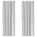 Perdele cu perdele 2 pcs Gri deschis 245 x 140 cm Poliester - WALTI WALTI