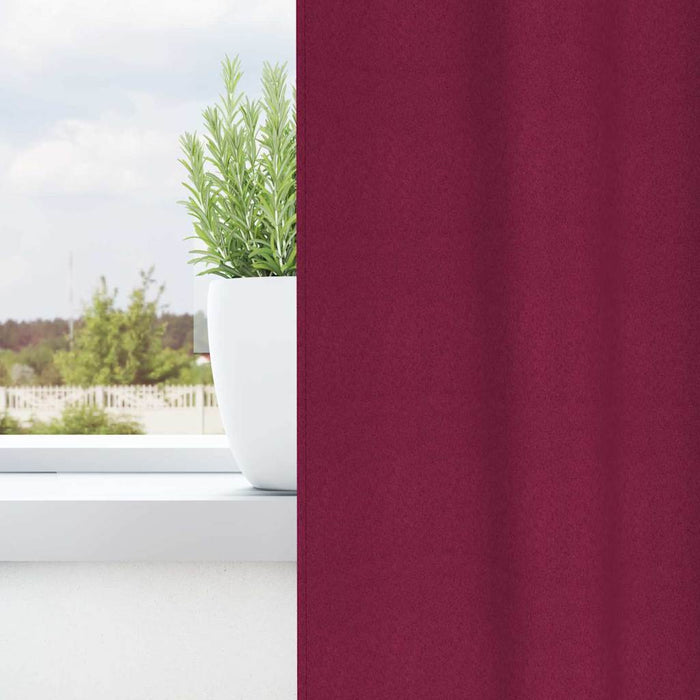 Perdele Opaque cu Inel 2 pcs Roșu Vin 140 x 140 cm Poliester - WALTI WALTI