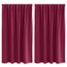 Perdele Opaque cu Inel 2 pcs Roșu Vin 140 x 140 cm Poliester - WALTI WALTI