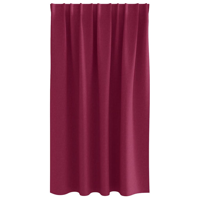 Perdele Opaque cu Inel 2 pcs Roșu Vin 140 x 140 cm Poliester - WALTI WALTI