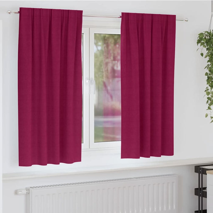 Perdele cu perdele 2 pcs bordo Poliester - WALTI WALTI