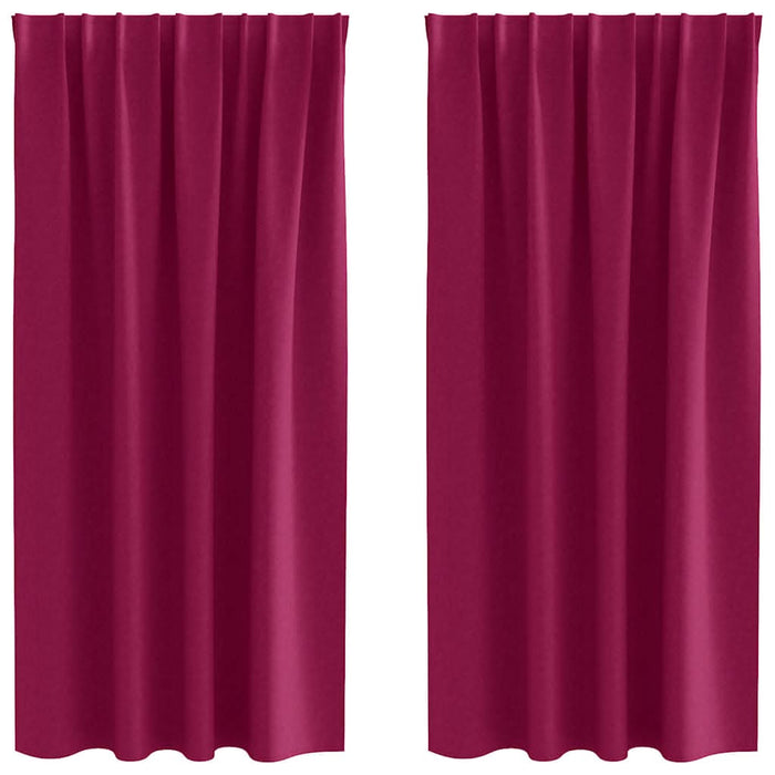 Perdele cu perdele 2 pcs bordo Poliester - WALTI WALTI