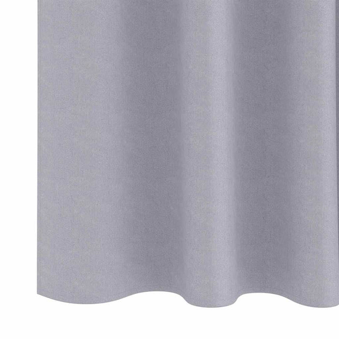 Perdele cu perdele 2 pcs Gri metalic Poliester - WALTI WALTI