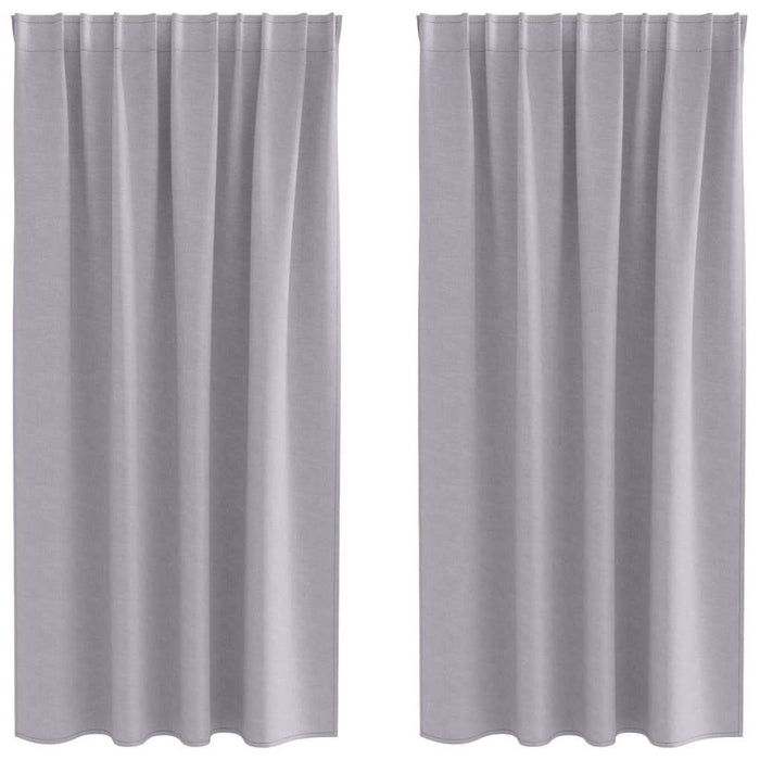Perdele cu perdele 2 pcs Gri metalic Poliester - WALTI WALTI