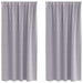 Perdele cu perdele 2 pcs Gri metalic Poliester - WALTI WALTI
