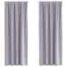 Perdele cu perdele 2 pcs Gri metalic 260 x 140 cm Poliester - WALTI WALTI