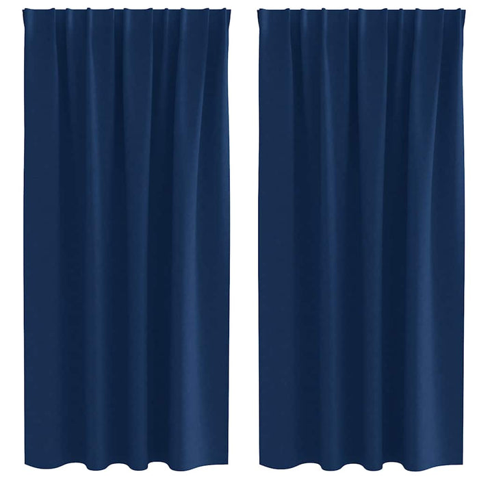 Perdele Opaque cu Inel 2 pcs Albastru închis 175 x 140 cm - WALTI WALTI