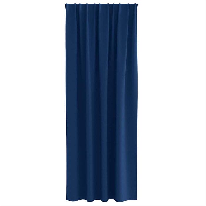 Perdele cu perdele 2 pcs Albastru închis 260 x 140 cm Poliester - WALTI WALTI