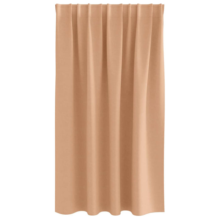 Perdele cu perdele 2 pcs Maro deschis 140 x 140 cm Poliester - WALTI WALTI