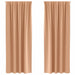 Perdele cu perdele 2 pcs Maro deschis 225 x 140 cm Poliester - WALTI WALTI