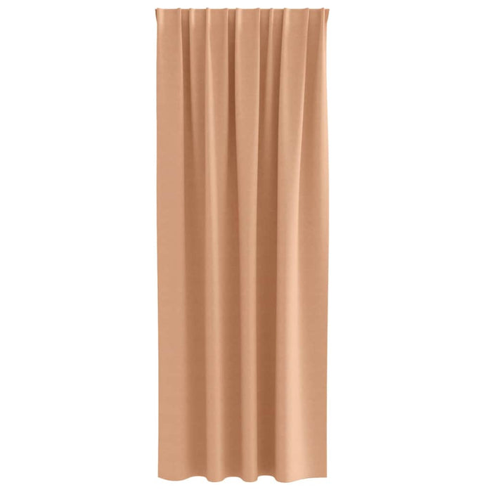 Perdele cu perdele 2 pcs Maro deschis 225 x 140 cm Poliester - WALTI WALTI