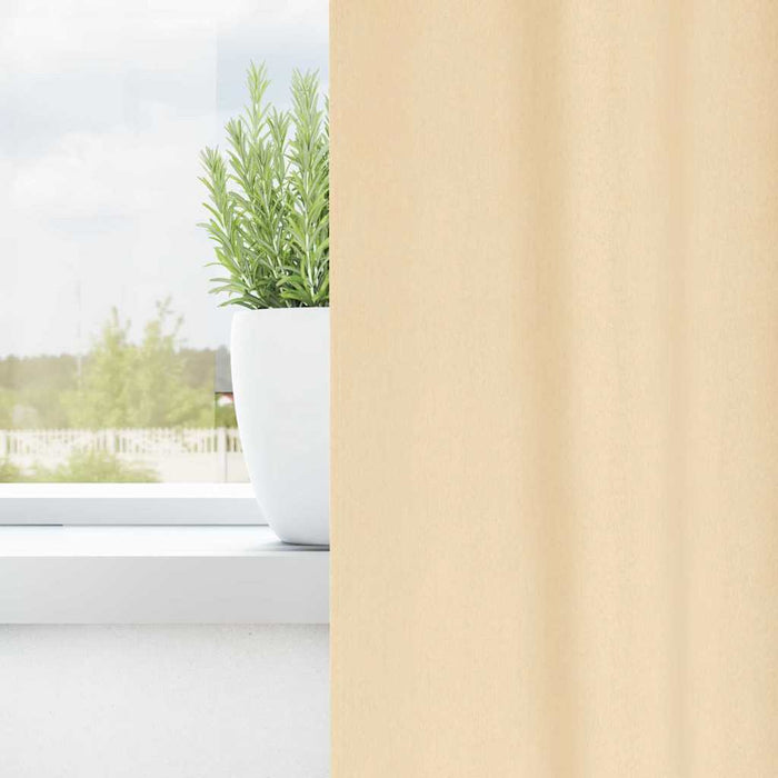 Perdele Opaque cu Inel 2 pcs Crem 140 x 140 cm Poliester - WALTI WALTI