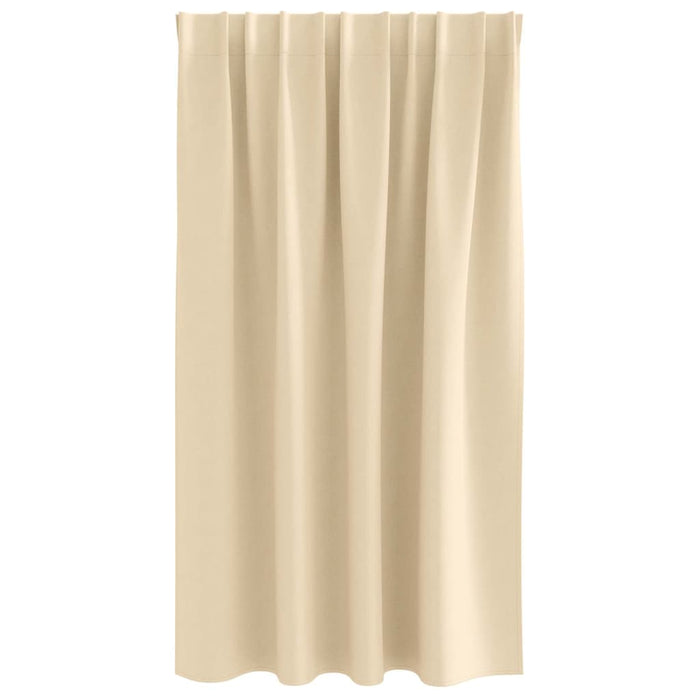 Perdele Opaque cu Inel 2 pcs Crem 140 x 140 cm Poliester - WALTI WALTI
