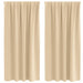 Perdele cu perdele 2 pcs Crem Poliester - WALTI WALTI