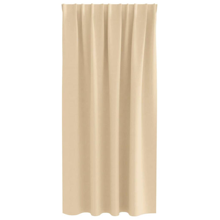 Perdele cu perdele 2 pcs Crem Poliester - WALTI WALTI